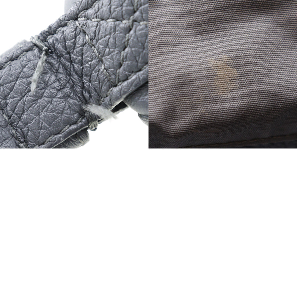BOTTEGAVENETA Backpack Calfskin gray INTRECCIATO unisex(Unisex) Used Authentic