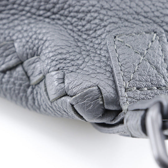 BOTTEGAVENETA Backpack Calfskin gray INTRECCIATO unisex(Unisex) Used Authentic