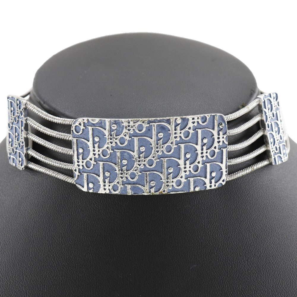 Dior choker metallic Silver 5 hooks Trotter Women Used Authentic