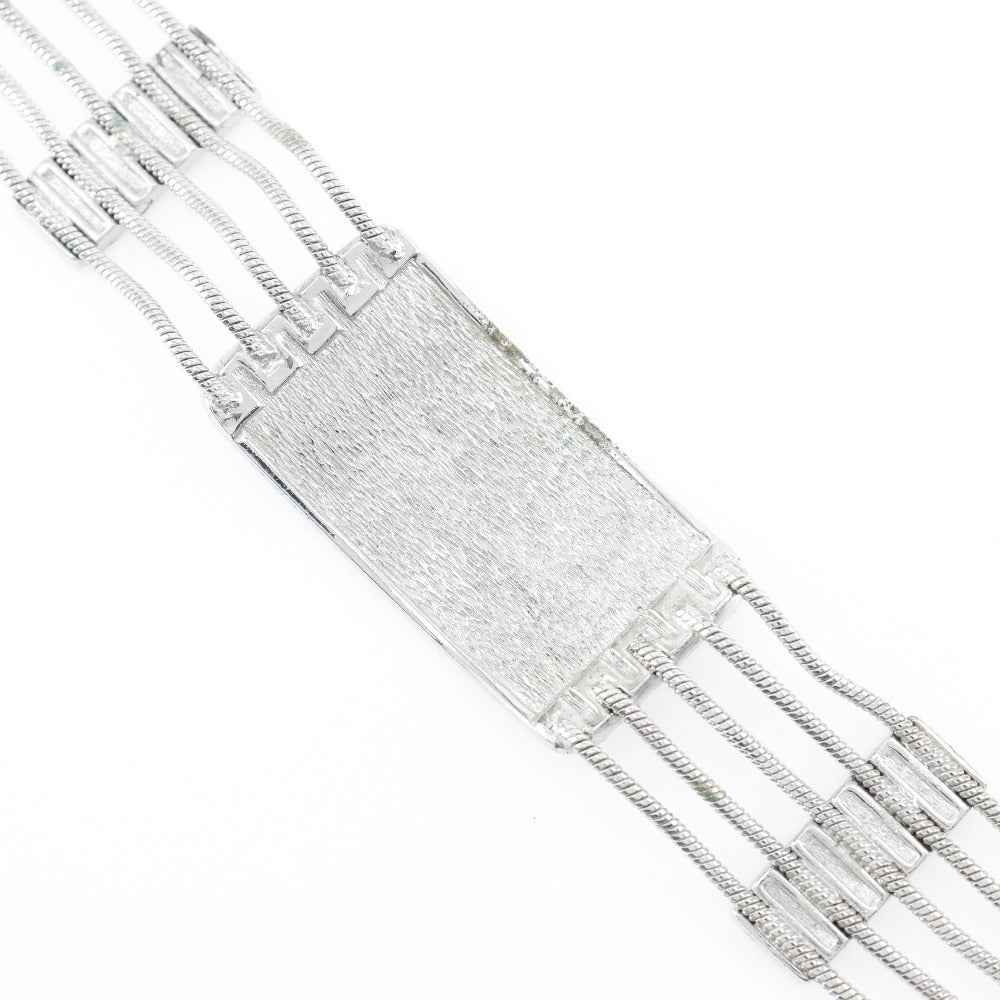Dior choker metallic Silver 5 hooks Trotter Women Used Authentic