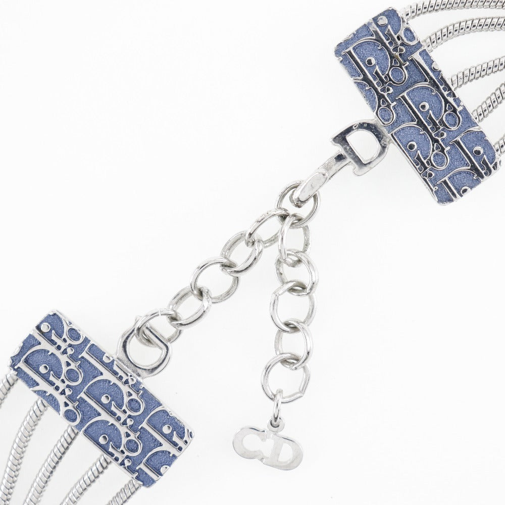 Dior choker metallic Silver 5 hooks Trotter Women Used Authentic