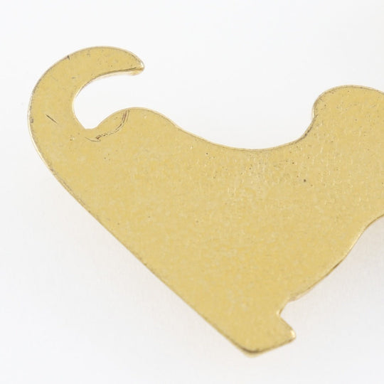 HERMES Brooch Plated Gold gold vintage LES FETES EN HERMES Skate shoes Women Used Authentic