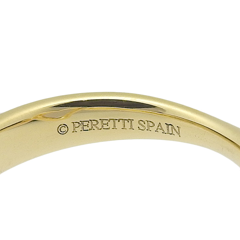TIFFANY&Co. Ring K18 Yellow Gold, Diamond gold Elsa Peretti Open heart Women Used Authentic