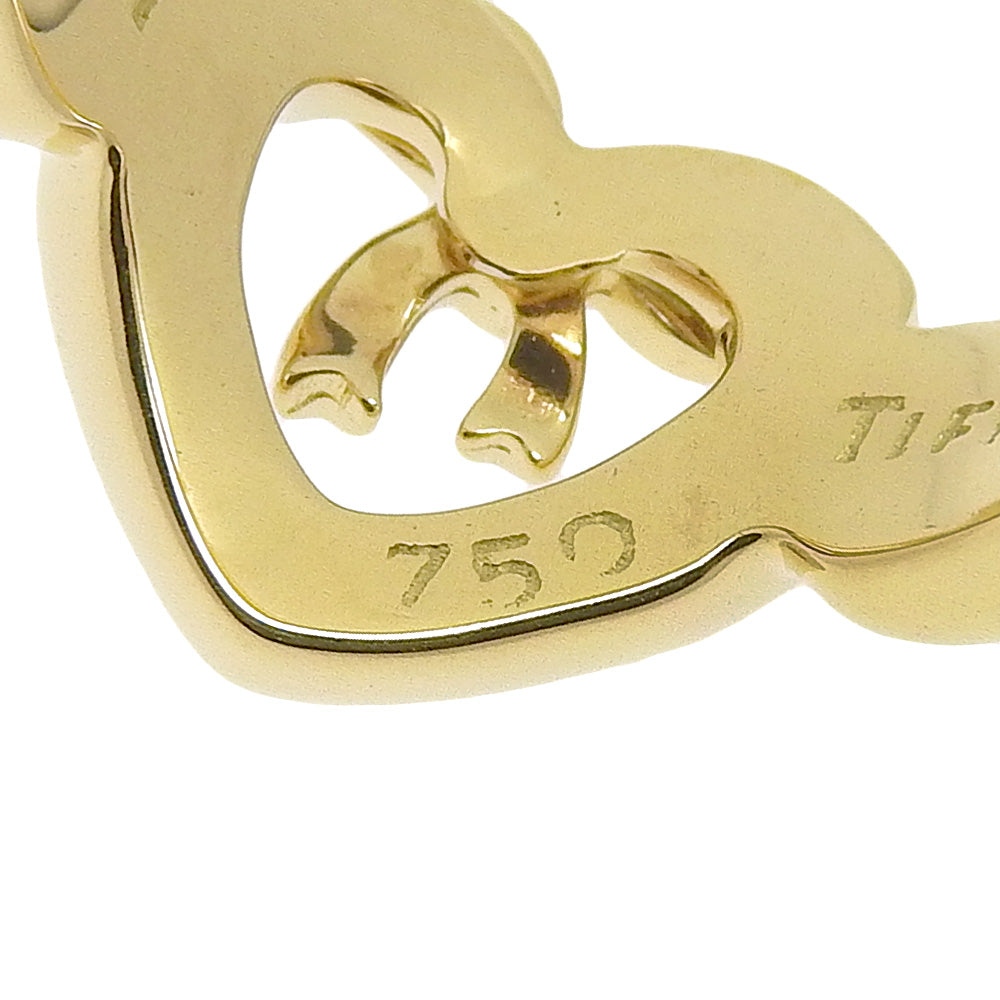 TIFFANY&Co. Ring K18 yellow gold gold Heart ribbon Women Used Authentic