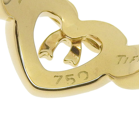 TIFFANY&Co. Ring K18 yellow gold gold Heart ribbon Women Used Authentic