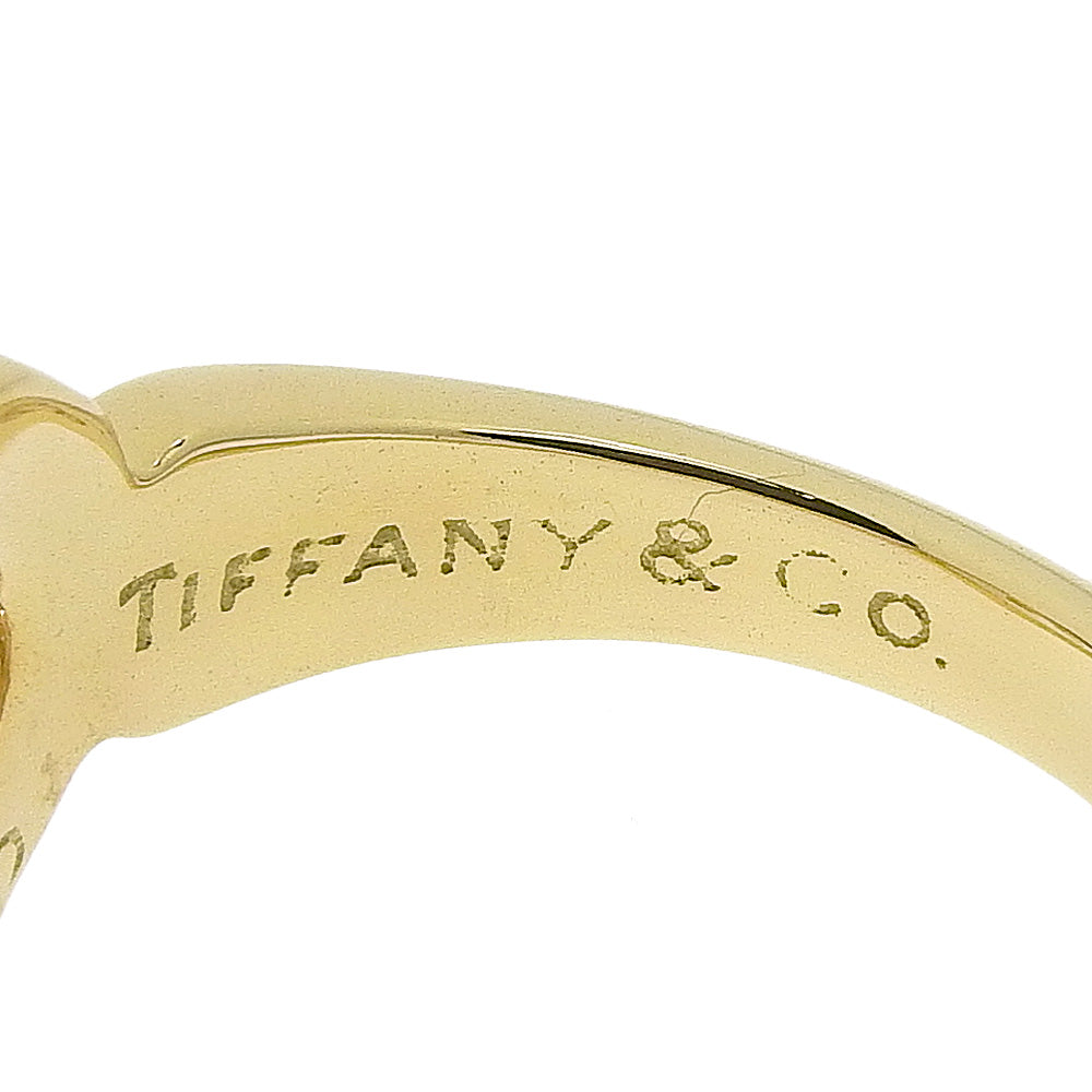 TIFFANY&Co. Ring K18 yellow gold gold Heart ribbon Women Used Authentic