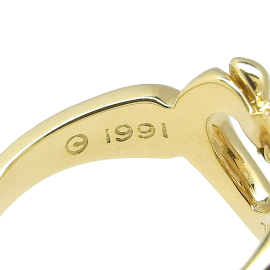 TIFFANY&Co. Ring K18 yellow gold gold Heart ribbon Women Used Authentic