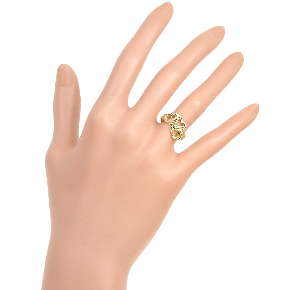 TIFFANY&Co. Ring K18 yellow gold gold Triple heart Women Used Authentic