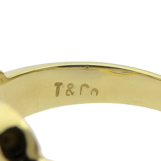 TIFFANY&Co. Ring K18 yellow gold gold Triple heart Women Used Authentic