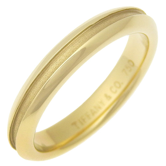 TIFFANY&Co. Ring K18 yellow gold gold vintage bundling 1 line Women Used Authentic