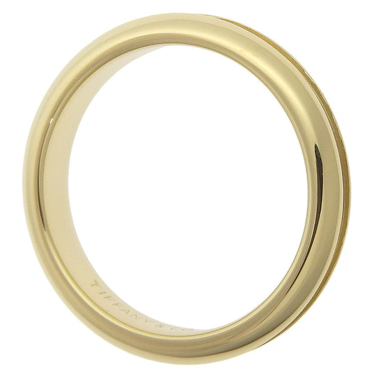 TIFFANY&Co. Ring K18 yellow gold gold vintage bundling 1 line Women Used Authentic
