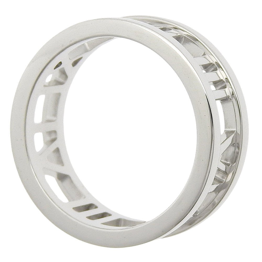 TIFFANY&Co. Ring K18 white gold Silver Open atlas Women Used Authentic