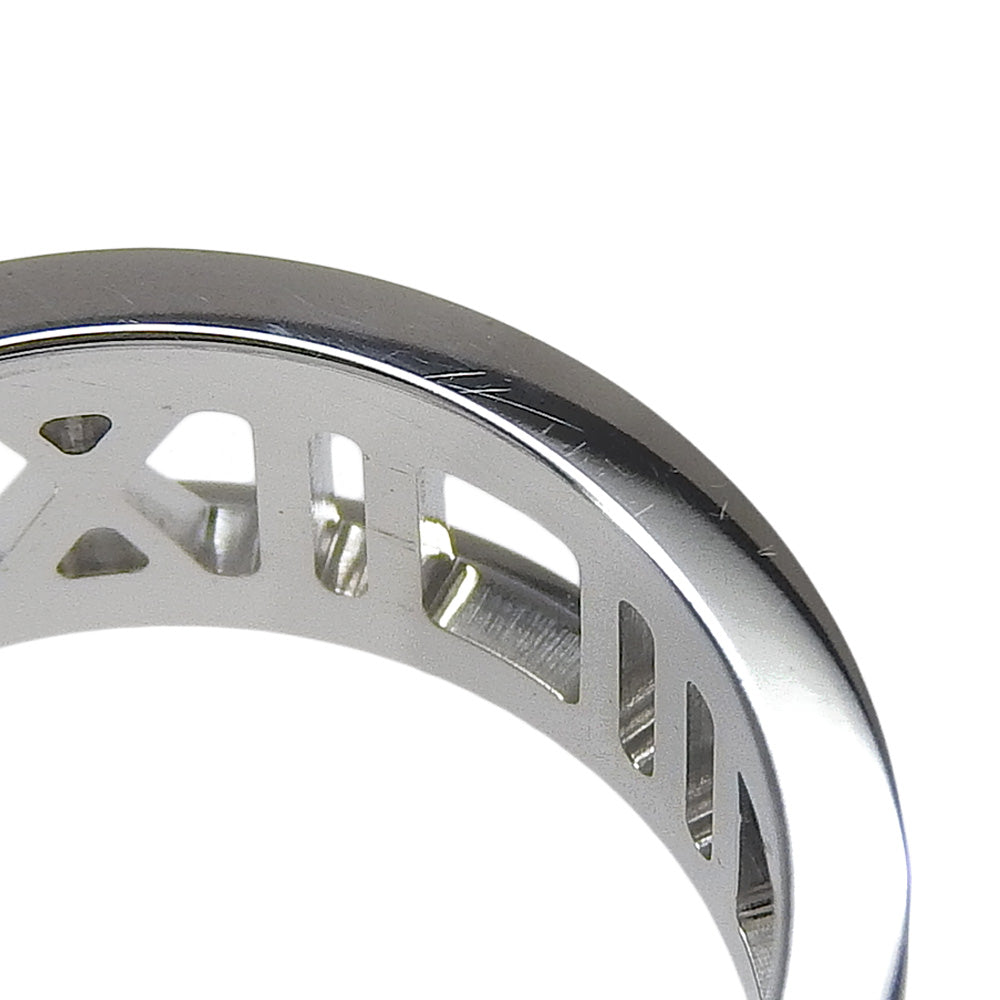TIFFANY&Co. Ring K18 white gold Silver Open atlas Women Used Authentic