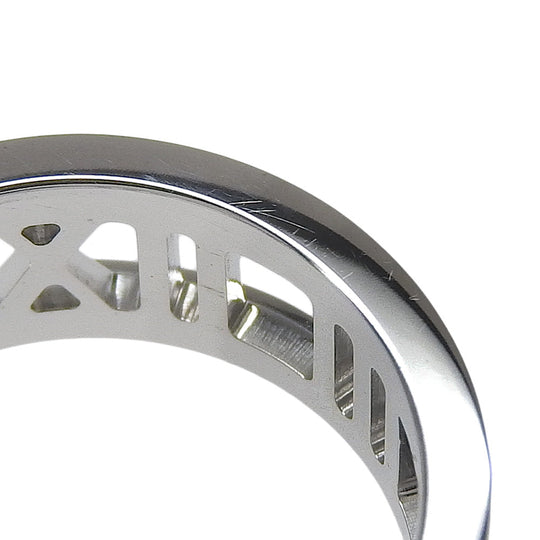 TIFFANY&Co. Ring K18 white gold Silver Open atlas Women Used Authentic