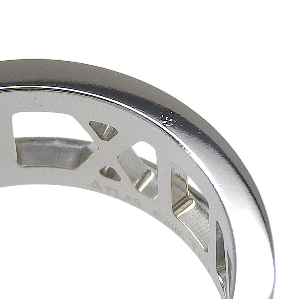 TIFFANY&Co. Ring K18 white gold Silver Open atlas Women Used Authentic