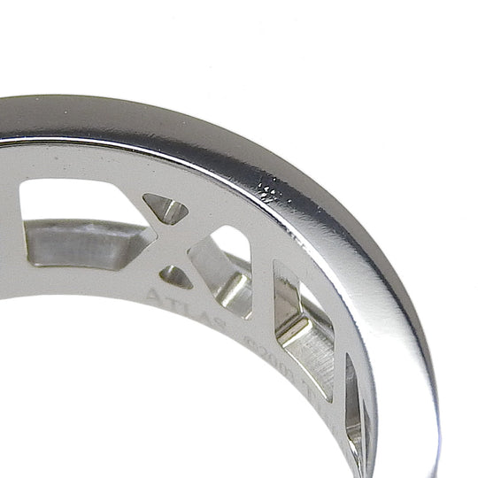 TIFFANY&Co. Ring K18 white gold Silver Open atlas Women Used Authentic