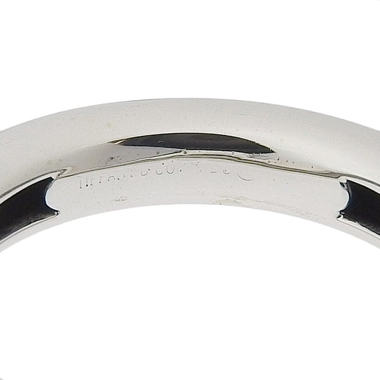 TIFFANY&Co. Ring K18 White Gold, Diamond Silver heart Friendship Women Used Authentic