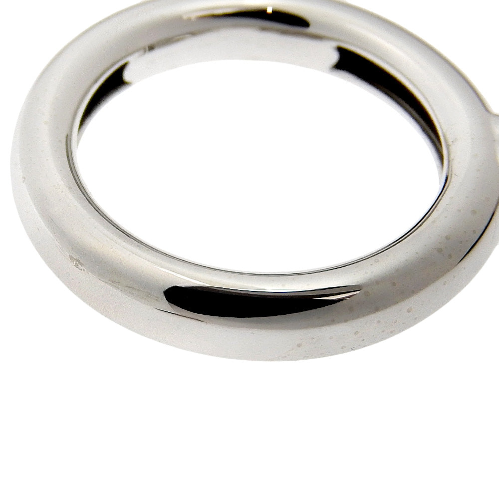 TIFFANY&Co. Ring K18 White Gold, Diamond Silver heart Friendship Women Used Authentic