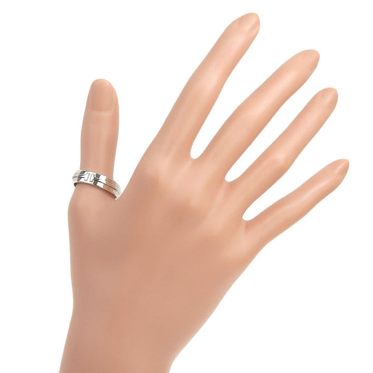TIFFANY&Co. Ring K18 white gold Silver T-toe T narrow mens Used Authentic