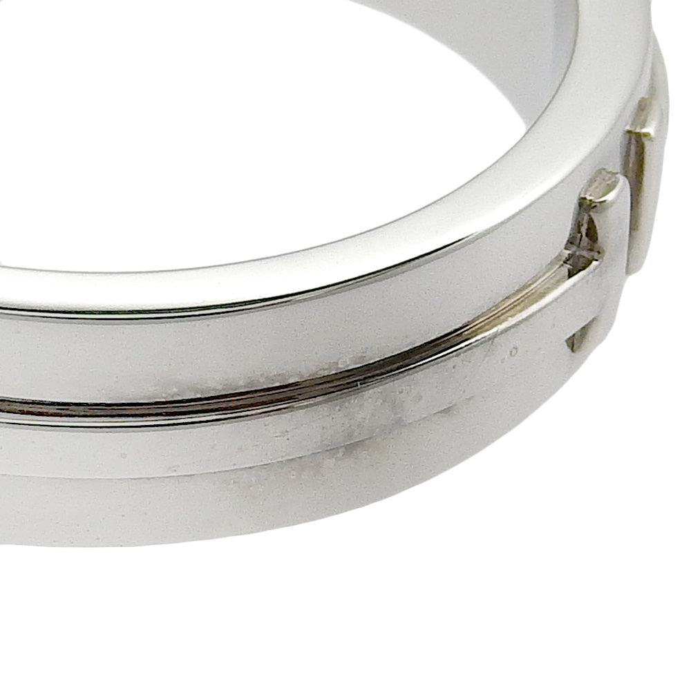 TIFFANY&Co. Ring K18 white gold Silver T-toe T narrow mens Used Authentic