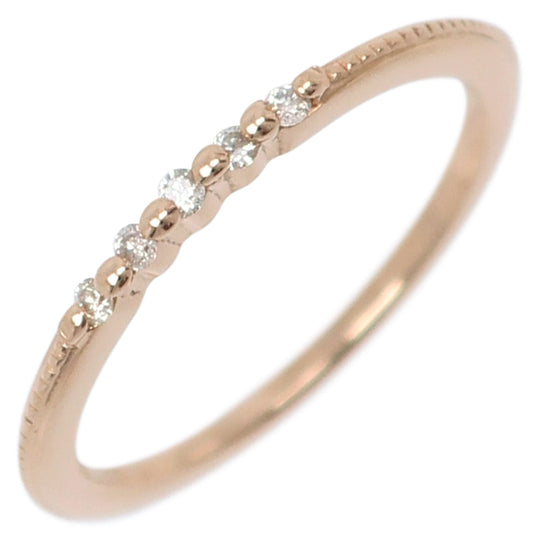 AGATHA Ring K18 pink gold, diamond gold 5P diamond Women Used Authentic