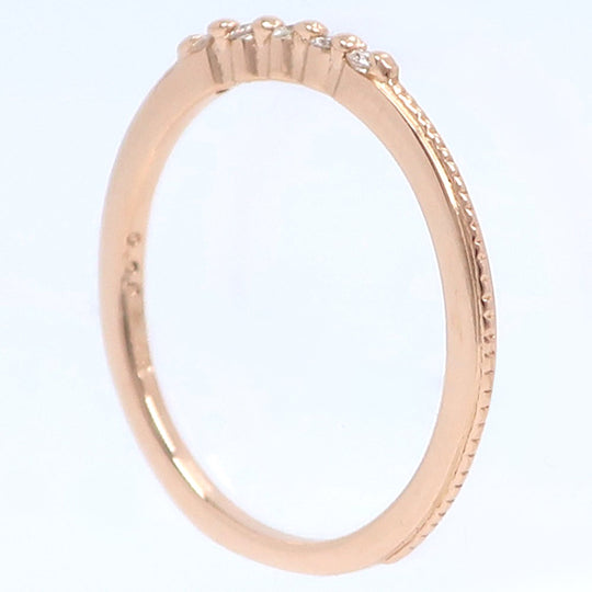 AGATHA Ring K18 pink gold, diamond gold 5P diamond Women Used Authentic