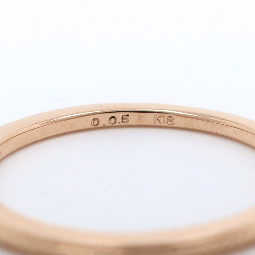 AGATHA Ring K18 pink gold, diamond gold 5P diamond Women Used Authentic