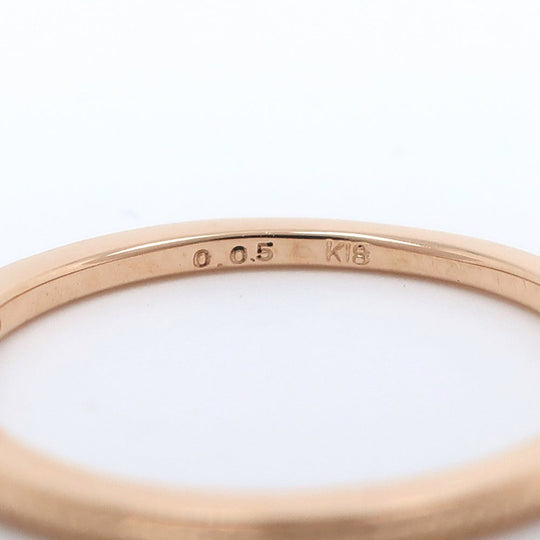 AGATHA Ring K18 pink gold, diamond gold 5P diamond Women Used Authentic