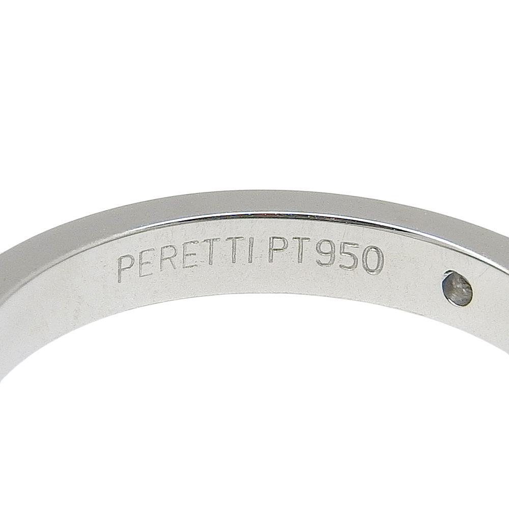 TIFFANY&Co. Ring Pt950Platinum, Diamond Silver Elsa Peretti Stacking band ring Women Used Authentic