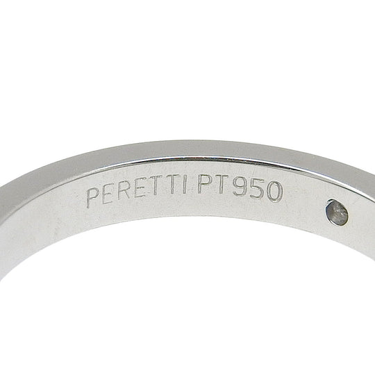 TIFFANY&Co. Ring Pt950Platinum, Diamond Silver Elsa Peretti Stacking band ring Women Used Authentic
