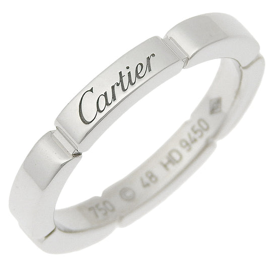 CARTIER Ring K18 white gold Silver Maiyon PANTHERE Women 48 Used Authentic