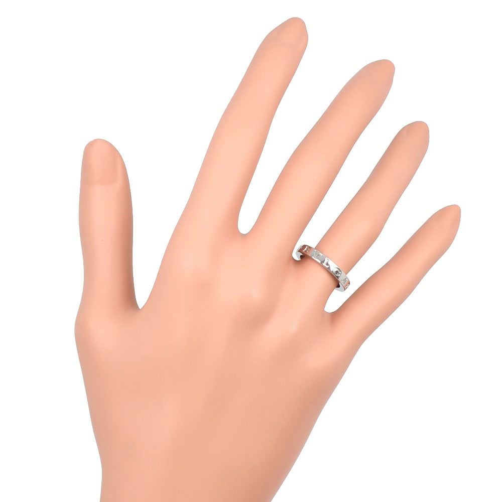 BVLGARI Ring Pt950Platinum Silver Double logo Bulgari Bulgari Women 48 Used Authentic