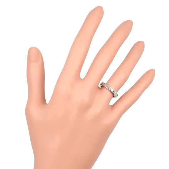 BVLGARI Ring Pt950Platinum Silver Double logo Bulgari Bulgari Women 48 Used Authentic