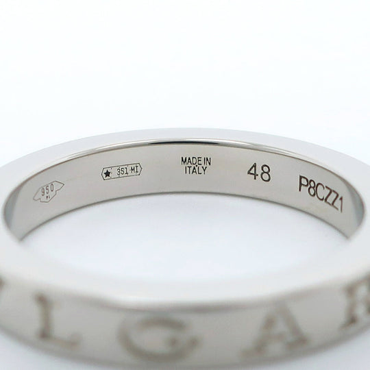 BVLGARI Ring Pt950Platinum Silver Double logo Bulgari Bulgari Women 48 Used Authentic