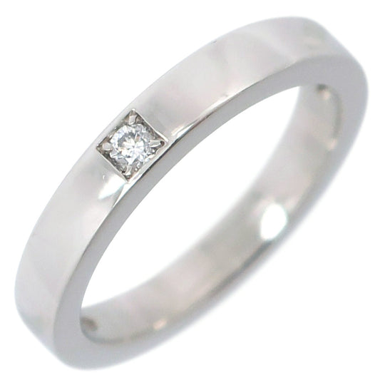BVLGARI Ring Pt950Platinum, Diamond Silver 1P diamond wedding Marie Me Women Used Authentic