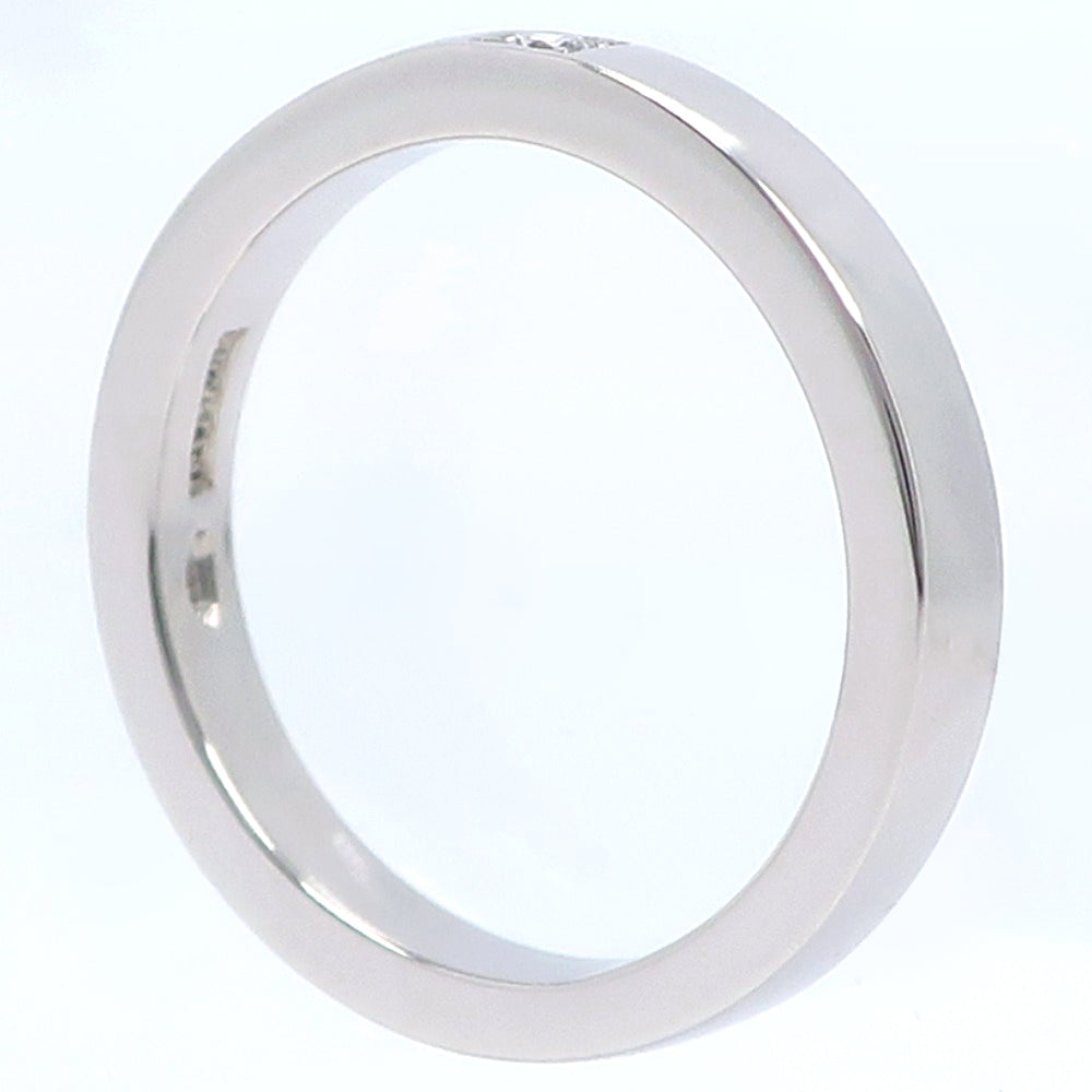 BVLGARI Ring Pt950Platinum, Diamond Silver 1P diamond wedding Marie Me Women Used Authentic