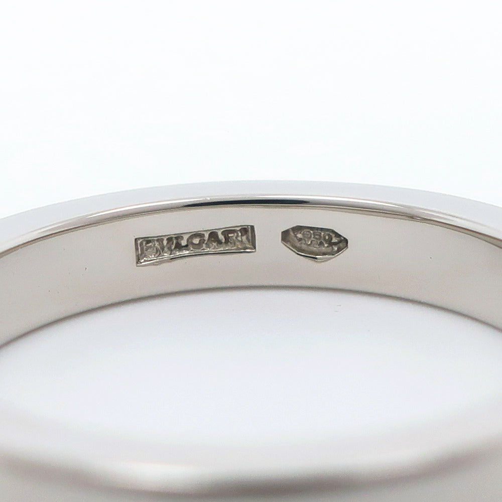 BVLGARI Ring Pt950Platinum, Diamond Silver 1P diamond wedding Marie Me Women Used Authentic
