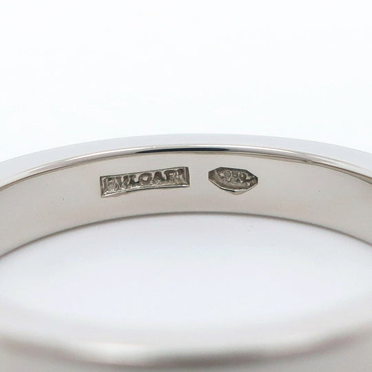 BVLGARI Ring Pt950Platinum, Diamond Silver 1P diamond wedding Marie Me Women Used Authentic