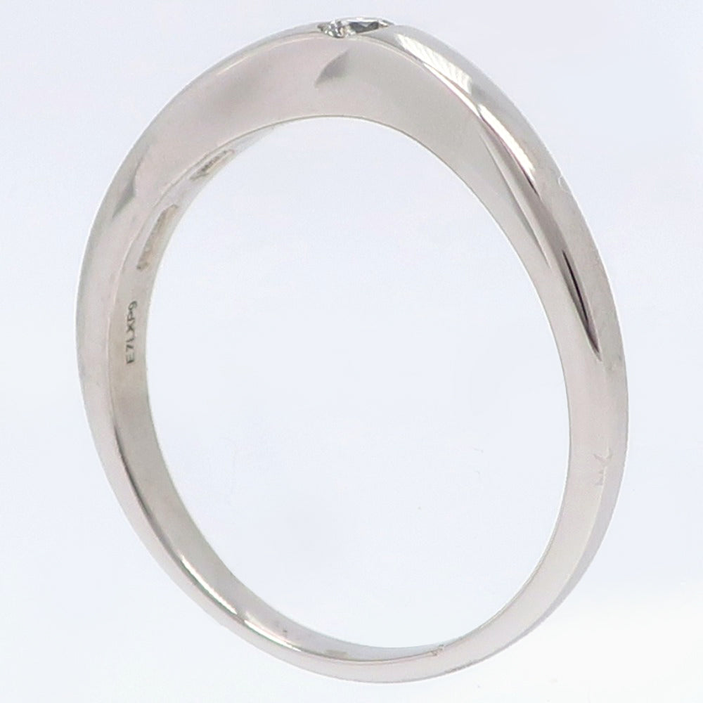 BVLGARI Ring Pt950Platinum, Diamond Silver 1P diamond corona Women Used Authentic