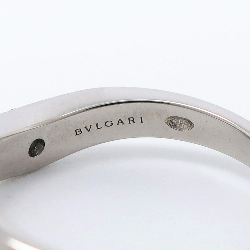 BVLGARI Ring Pt950Platinum, Diamond Silver 1P diamond corona Women Used Authentic