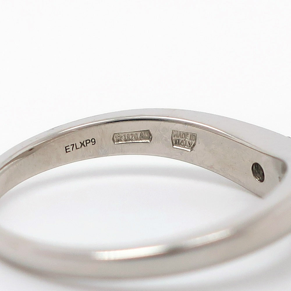 BVLGARI Ring Pt950Platinum, Diamond Silver 1P diamond corona Women Used Authentic