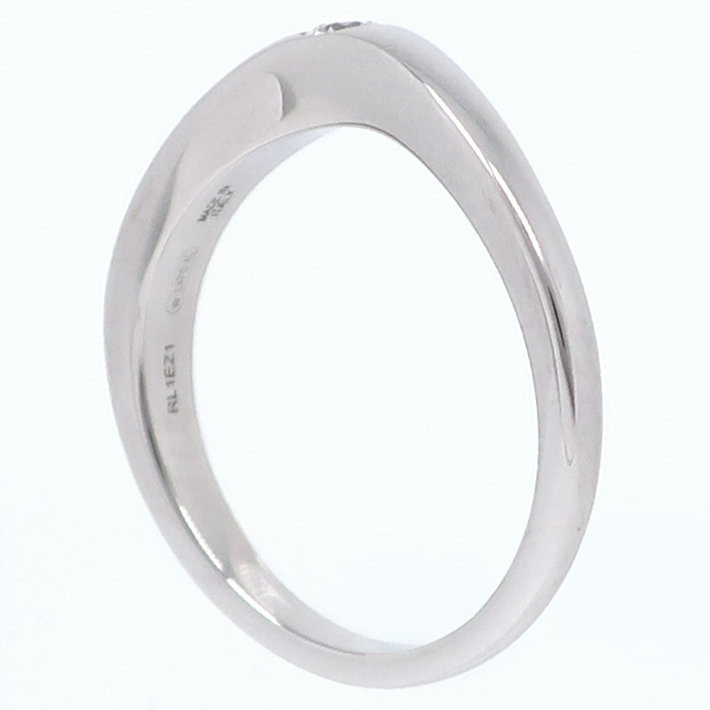 BVLGARI Ring Pt950Platinum, Diamond Silver 1P diamond corona Women Used Authentic