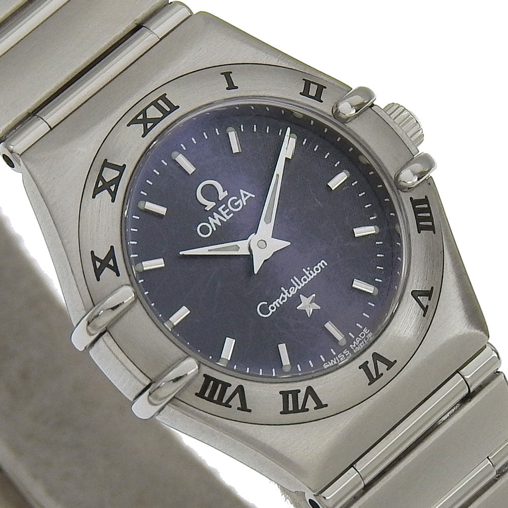 OMEGA Watches Quartz 1562.4 Stainless Steel Silver cal.1456 Constellation Mini black dial Women Used Authentic