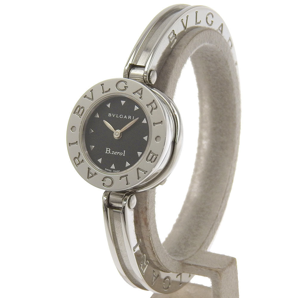 BVLGARI Watches Quartz BZ22S Stainless Steel Silver Be zero one B-zero1 black dial Women Used Authentic