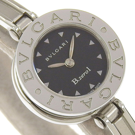 BVLGARI Watches Quartz BZ22S Stainless Steel Silver Be zero one B-zero1 black dial Women Used Authentic