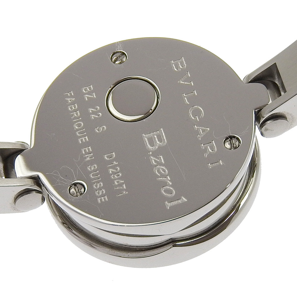 BVLGARI Watches Quartz BZ22S Stainless Steel Silver Be zero one B-zero1 black dial Women Used Authentic