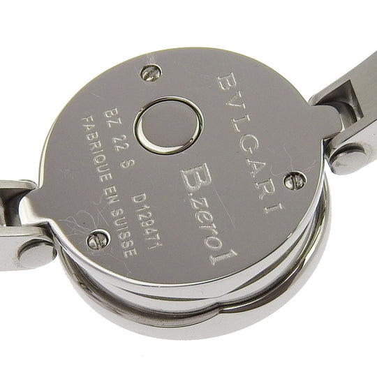 BVLGARI Watches Quartz BZ22S Stainless Steel Silver Be zero one B-zero1 black dial Women Used Authentic