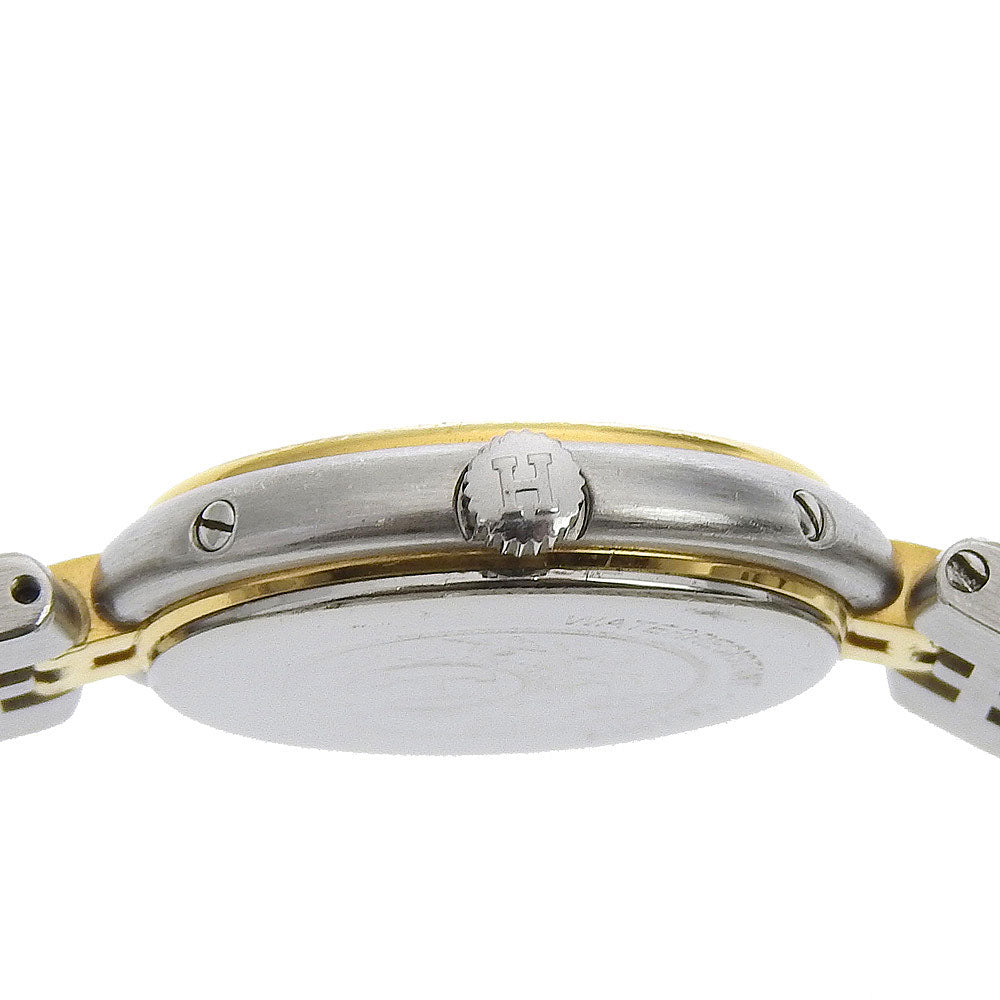 HERMES Watches Quartz Stainless Steel , Plated Gold Silver Profile date White dial Women Used Authentic