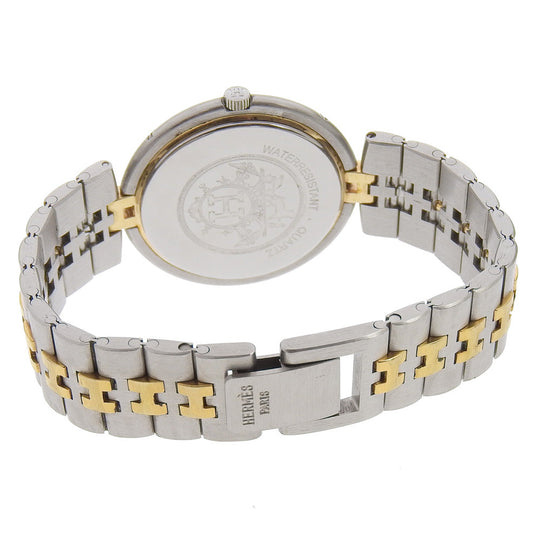 HERMES Watches Quartz Stainless Steel , Plated Gold Silver combination Profile date White dial mens Used Authentic