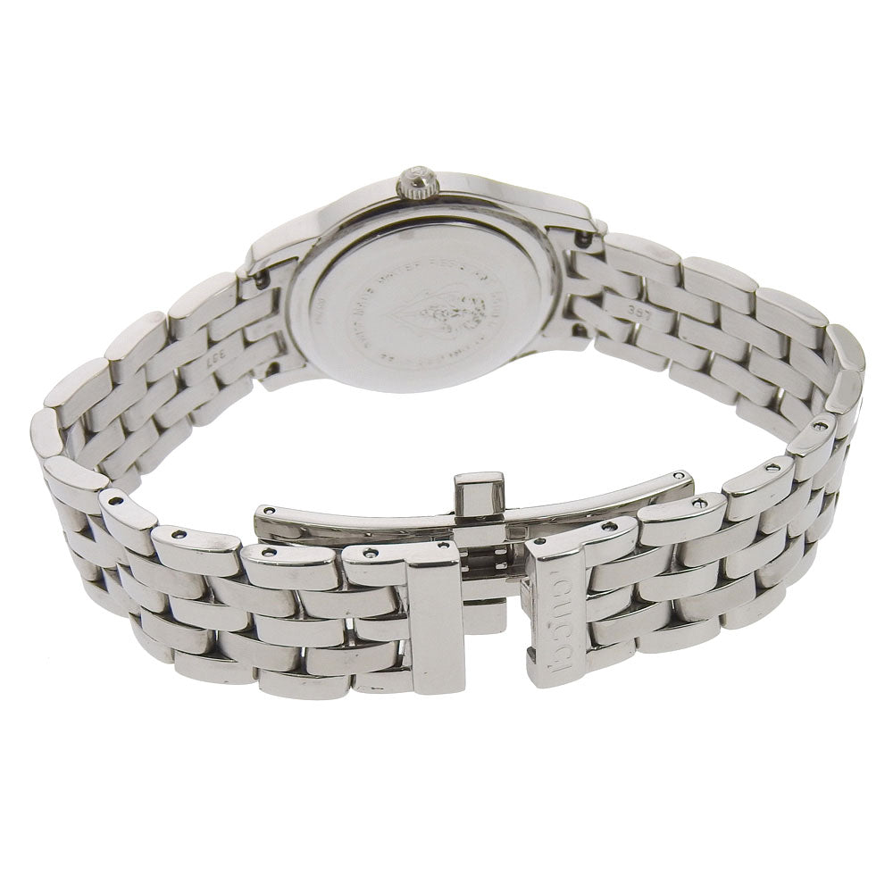 GUCCI Watches Quartz 5500L Stainless Steel Silver black dial Women Used Authentic